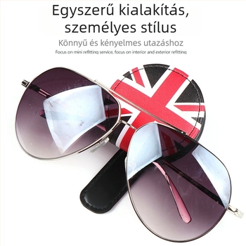 Autó szemüvegklipsz a napellenzőhöz, PU bőr, kompatibilis BMW Mini