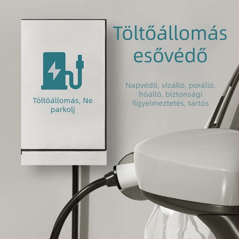 KEEPTOP Kerti otthoni töltőoszlop esővédő – oszlop típusú, nap- és porvédelem, anyag 210T ezüstözött poliészter taft