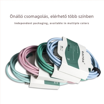 Gitár audió kábel 6,35 mm dugóval — univerzális hangszerkábel ABS/plasztik/metal szerkezettel