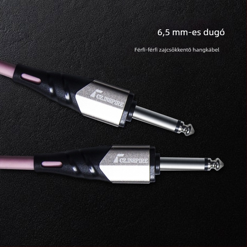 Gitár audió kábel 6,35 mm dugóval — univerzális hangszerkábel ABS/plasztik/metal szerkezettel