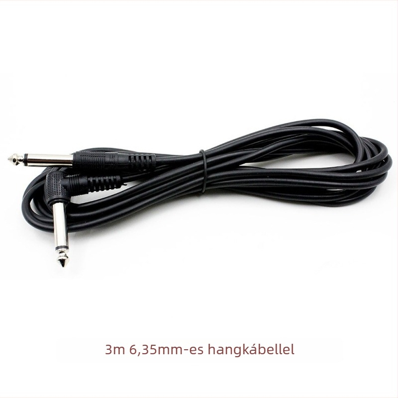 Gitár audió kábel 6,35 mm dugóval — univerzális hangszerkábel ABS/plasztik/metal szerkezettel