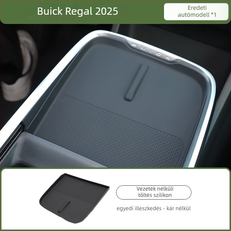 Szilikon központi konzolos vezeték nélküli töltőpad Buick LaCrosse belső kiegészítők – kompatibilis 26 modellhez, logó nyomtatás
