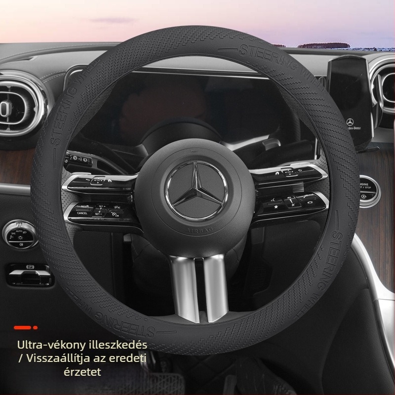 Autó kormánykerék borítás - szilikon felület, univerzális felszerelés, minden évszakban használható, univerzális kompatibilitás