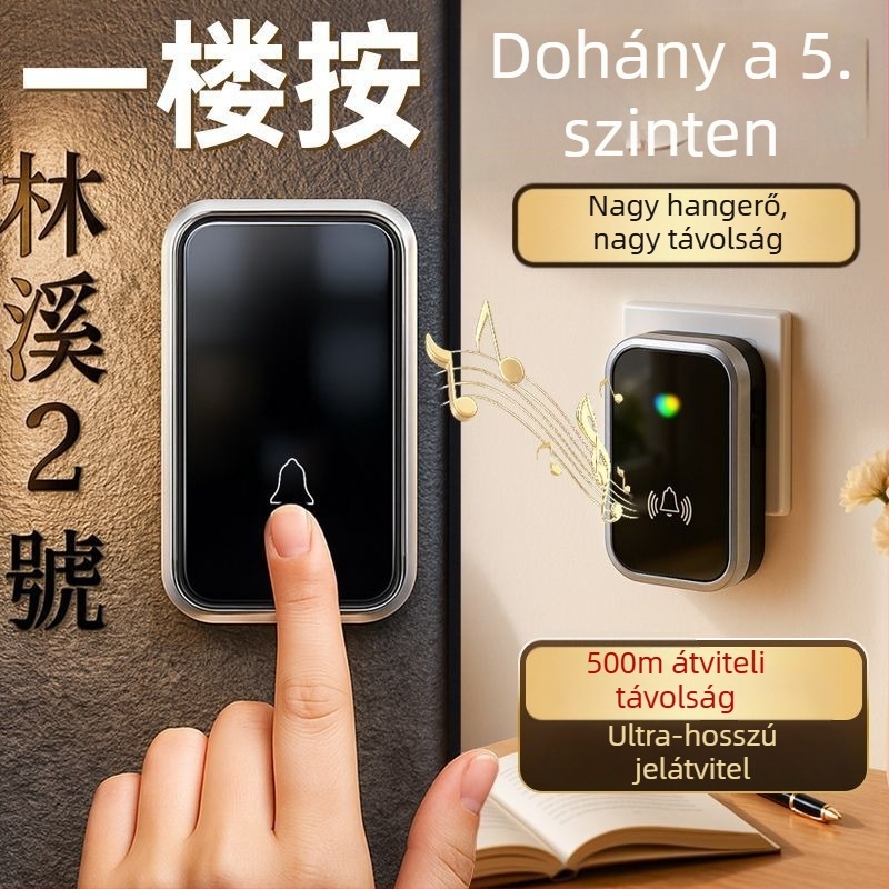 Vezeték nélküli videó kapucsengő otthonra: ultra hosszú hatótáv, hangos csengő, vízálló kivitel, távirányító idős híváshoz