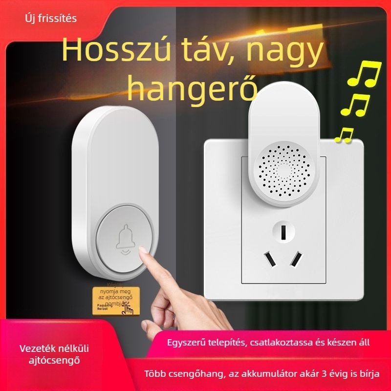 Vezeték nélküli videó kapucsengő otthonra: ultra hosszú hatótáv, hangos csengő, vízálló kivitel, távirányító idős híváshoz