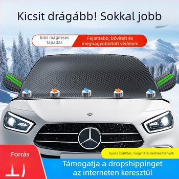Autó hótakaró Oxford szövetből, univerzális illeszkedés, elektrostatikus ragasztóval szerelhető, kockás mintázat, 400 g.