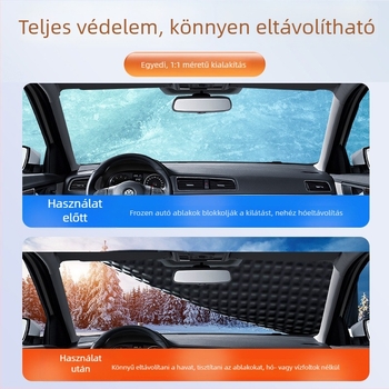 Autó hótakaró Oxford szövetből, univerzális illeszkedés, elektrostatikus ragasztóval szerelhető, kockás mintázat, 400 g.
