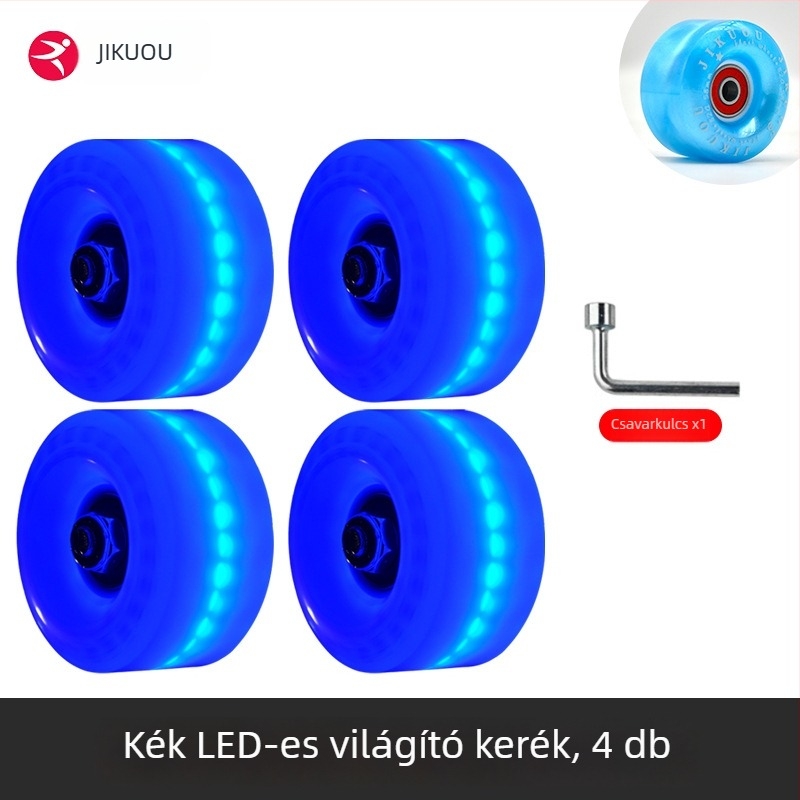 Görkorcsolya kerekek, dupla sor, négykerekes készlet, nem gyermekek számára