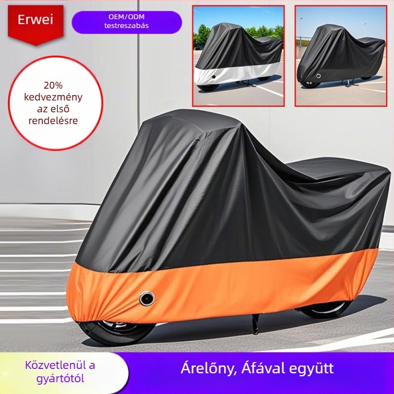 210D Oxford anyagú motorkerékpárhuzat — esőálló, UV-védelmet nyújtó és porálló