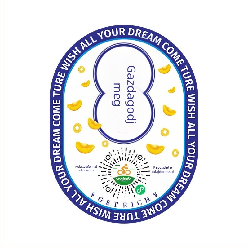 QR-kód stílusú fényvisszaverő matrica ideiglenes parkolási tábla elektromos autókhoz és motorkerékpárokhoz