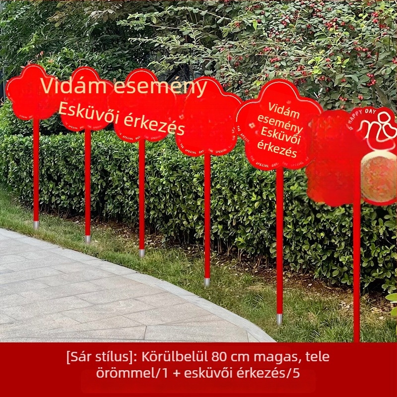 Esküvői útjelző KT tábla a kert külső dekorációjához, műanyag, ajándék barátoknak és osztálytársaknak, esküvői kellékek