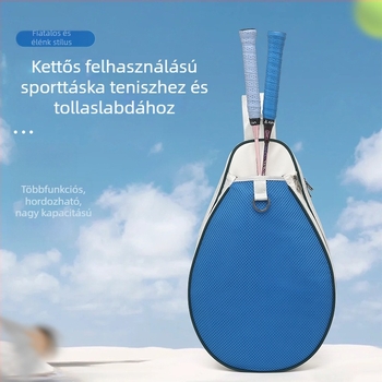 Uniszex tenisz- és badminton táska, könnyű, nagy kapacitású, sportos váll- és kereszttántos hátizsák