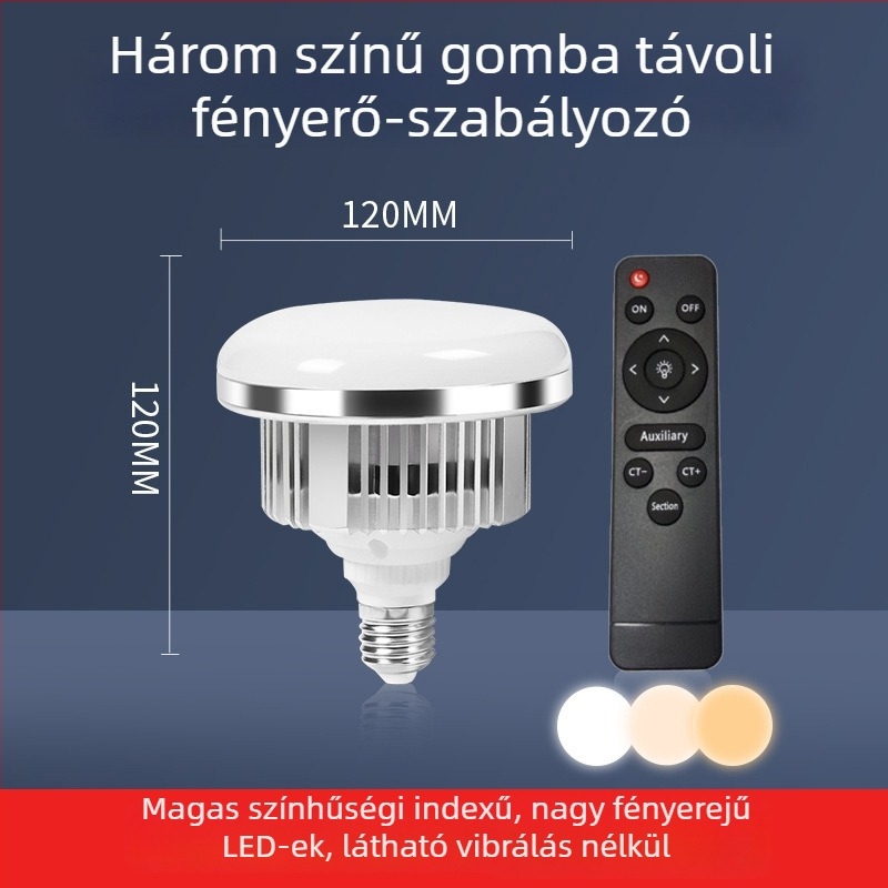 E27-es professzionális fényforrás élő közvetítéshez, 85–150W, 220V, 2700K–6500K, állítható fényerő