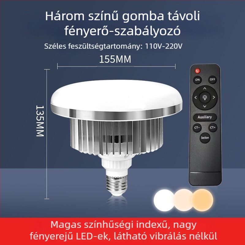 E27-es professzionális fényforrás élő közvetítéshez, 85–150W, 220V, 2700K–6500K, állítható fényerő