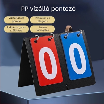 PVC pontozó tábla, testre szabható logóval, alkalmas asztaliteniszre, kosárlabdára, biliárdra és röplabdára
