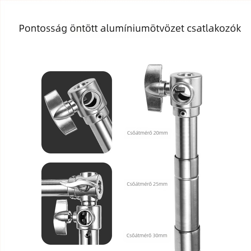Háttértartó állvány fotózáshoz – rozsdamentes acél, Modell: rozsdamentes acél gantry, Tömeg 8 kg, Alkalmas fotózásra