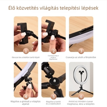 M26 Élő közvetítés töltőfény, függőleges szerelés, teljesítmény 10–50W, feszültség 5V, három színhőmérséklet