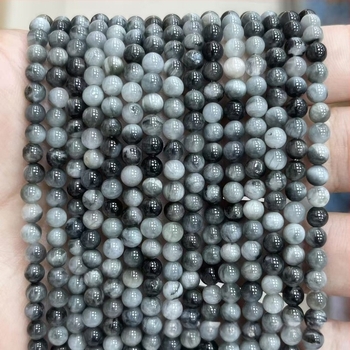 AB-osztályú sas szem kő gömb gyöngyök DIY ékszerekhez, laza gyöngyök, félkész karkötőkhöz, 4-14 mm