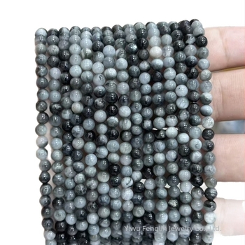 AB-osztályú sas szem kő gömb gyöngyök DIY ékszerekhez, laza gyöngyök, félkész karkötőkhöz, 4-14 mm