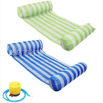 Vízparti hálószövets ülőfotel összecsukható, felfújható hátrésszel, PVC függőágy vízi szórakozáshoz