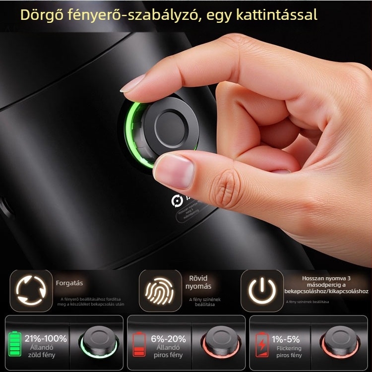 Yu guang mini töltőfény élő közvetítéshez, 10W, Type-C 5V-2A, 5500–5600K, hordozható LED világítás