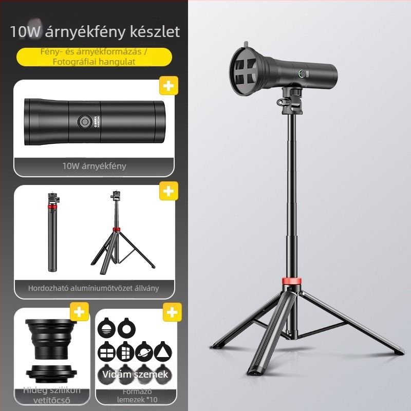 Yu guang mini töltőfény élő közvetítéshez, 10W, Type-C 5V-2A, 5500–5600K, hordozható LED világítás