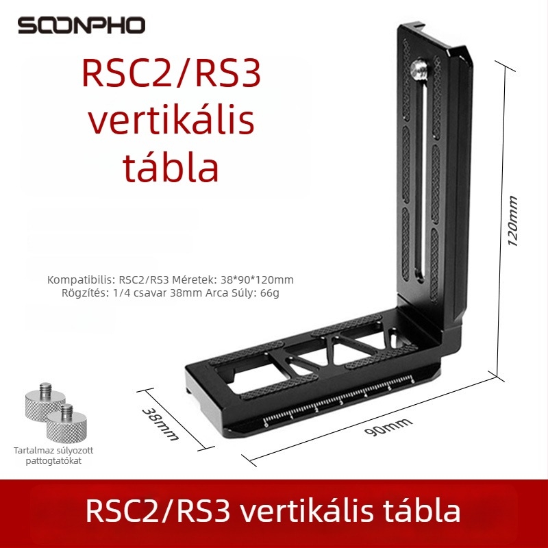 L-típusú függőleges kameratábla — típus: Photography screws, anyag: alumíniumötvözet, márka: Other