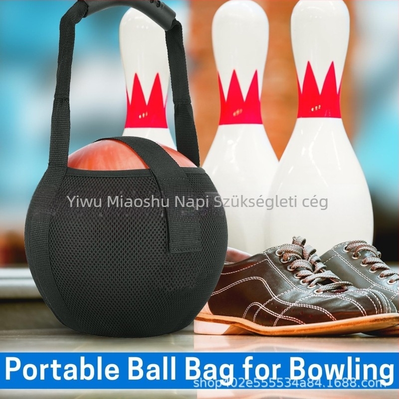 Bowling táska megerősített fogantyúval, hálós anyagból, utazáshoz és kültéri használatra