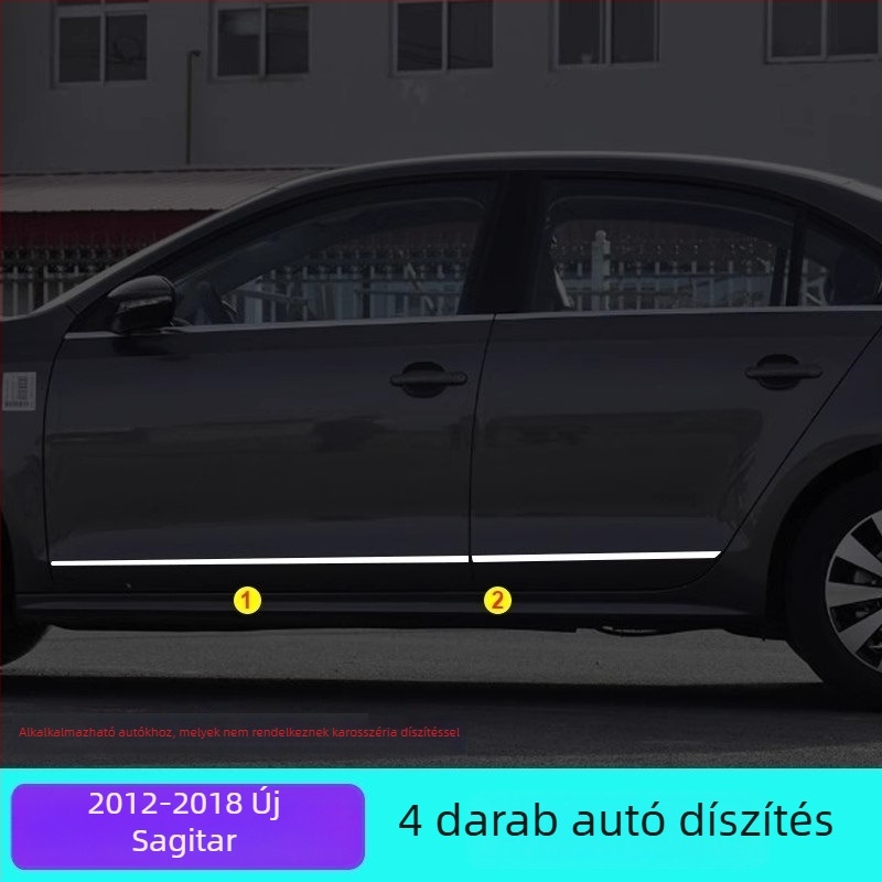 Rozsdamentes acél ablakdíszléc VW Sagitarhoz