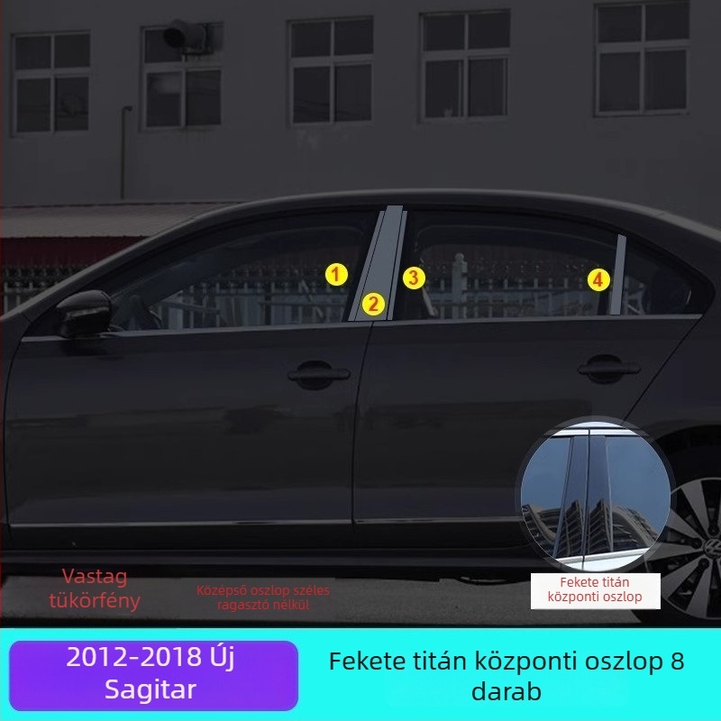Rozsdamentes acél ablakdíszléc VW Sagitarhoz