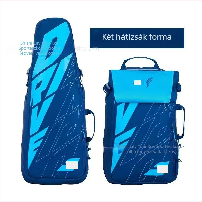 Összecsukható tenisz- és badminton hátizsák, 3 darabos készlet, uniszex, anyaga: Oxford vászon