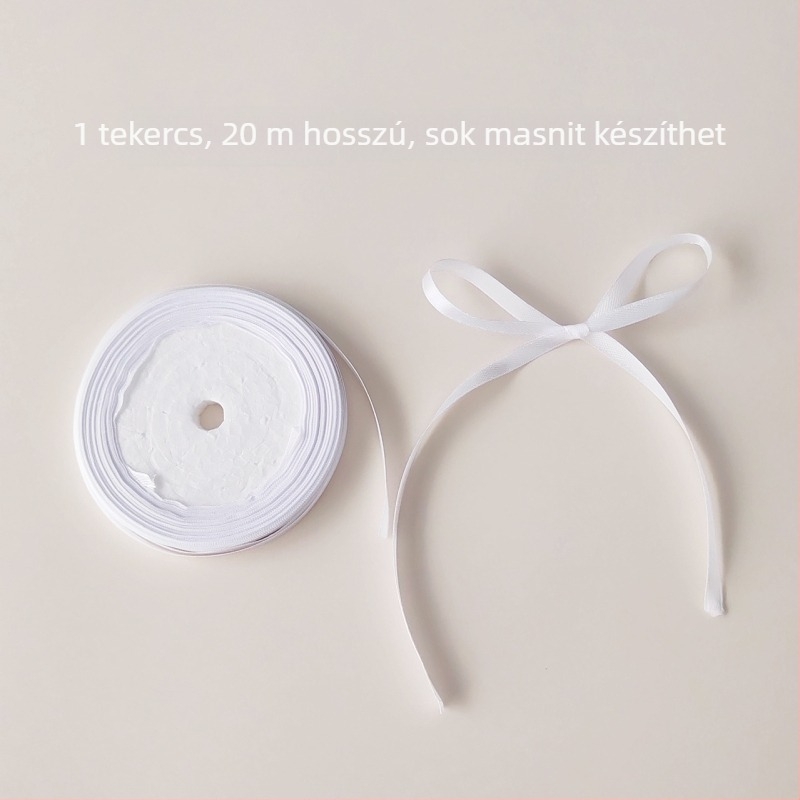 Torta díszítése szalagból készült masnival - balett-stílus, kézzel készített DIY virágcsokor dekoráció otthoni és rendezvény dekorhoz