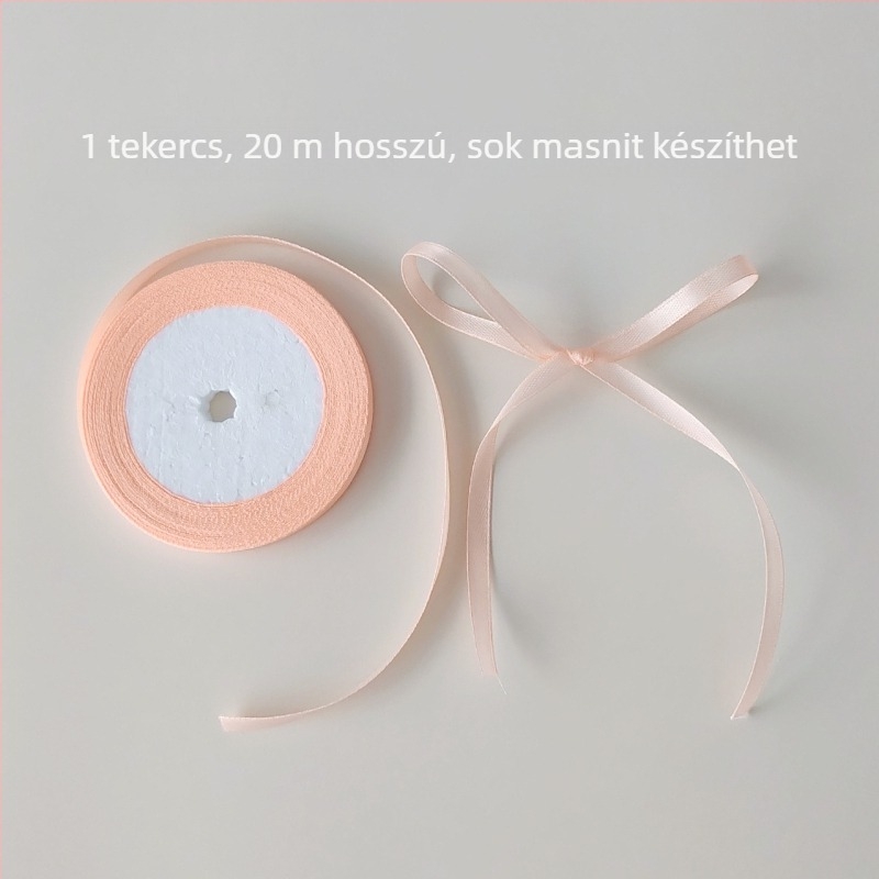 Torta díszítése szalagból készült masnival - balett-stílus, kézzel készített DIY virágcsokor dekoráció otthoni és rendezvény dekorhoz