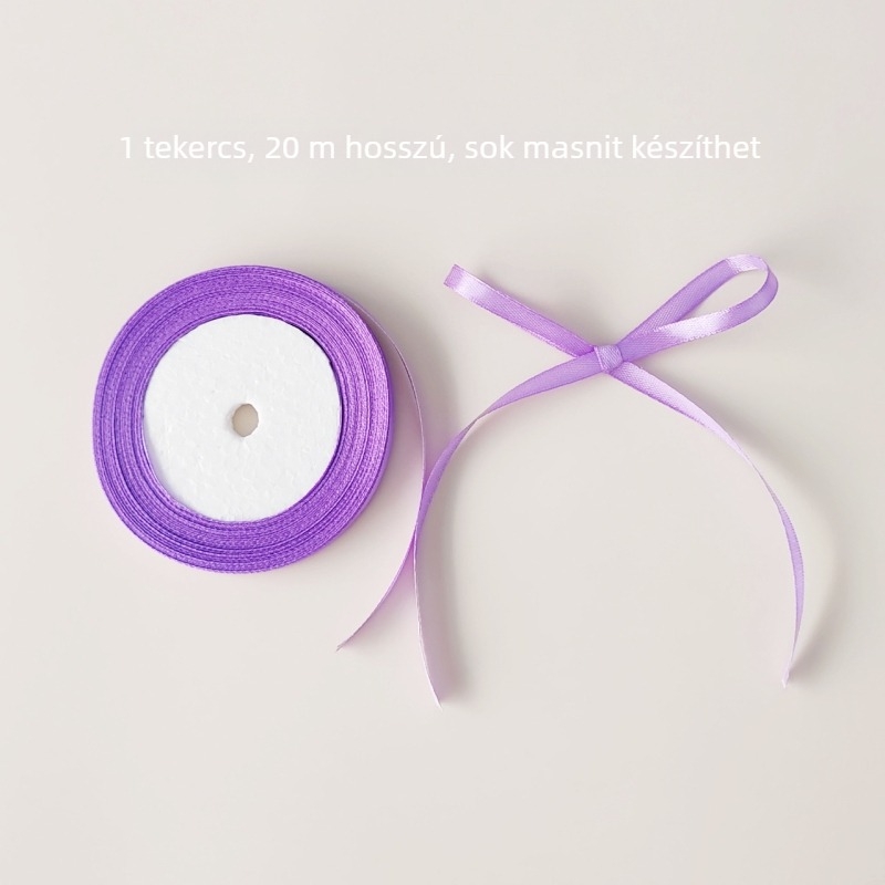 Torta díszítése szalagból készült masnival - balett-stílus, kézzel készített DIY virágcsokor dekoráció otthoni és rendezvény dekorhoz