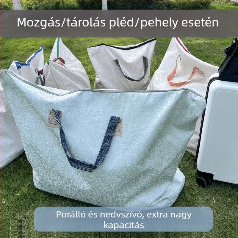 Párnák és ruhák tárolására szolgáló táska – porálló, kézi hordozású, 0-5L kapacitás, egyszerű modern dizájn, költöztetésre és utazásra
