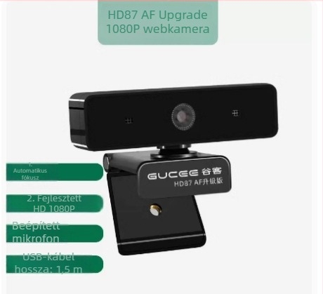 HD webkamera beépített mikrofonnal, 8 MP szenzor, 640x480 felbontás, 30 FPS, USB meghajtó nélkül