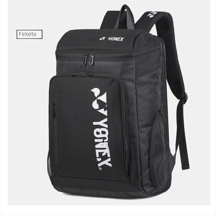 Uniszex sporttáska badminton és tenis számára, 36–55 L kapacitás, nylon anyag, 14 hüvelykes laptophoz kompatibil, légáteresztő vállpántok