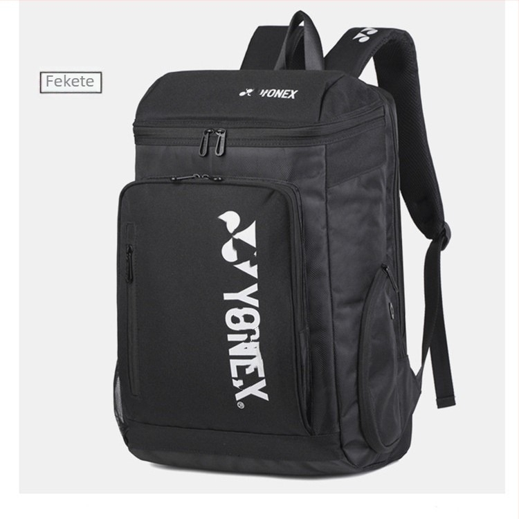 Uniszex sporttáska badminton és tenis számára, 36–55 L kapacitás, nylon anyag, 14 hüvelykes laptophoz kompatibil, légáteresztő vállpántok