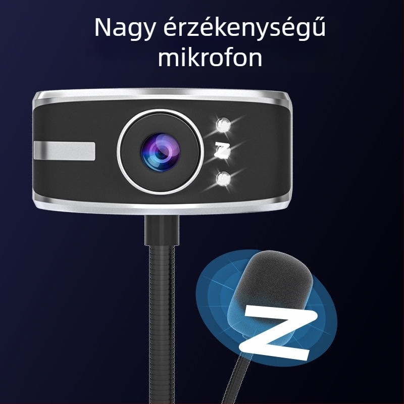 HD webkamera asztali számítógéphez és noteszgéphez, 12 MP szenzor, IEEE 1394 csatlakozó, elektronikus képstabilítás