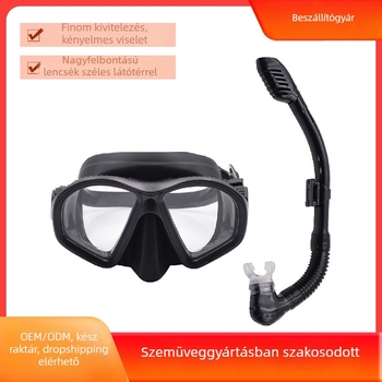 Anrol gyerekeknek szánt búvármaszk és teljes száraz snorkel készlet, szilikon+PC, 350 mm légzőcső, 172 g cső, 172 g szemüveg, myopia-kompatibilis
