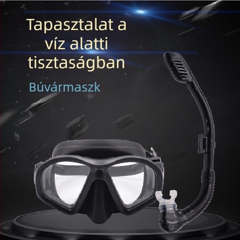 Anrol gyerekeknek szánt búvármaszk és teljes száraz snorkel készlet, szilikon+PC, 350 mm légzőcső, 172 g cső, 172 g szemüveg, myopia-kompatibilis