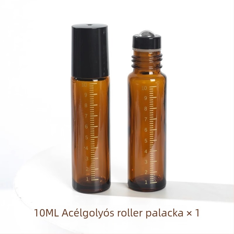 Pengyi fényvédett üveg rolleres palack esszenciális olajokhoz, nettó tartalom 10, hordozható
