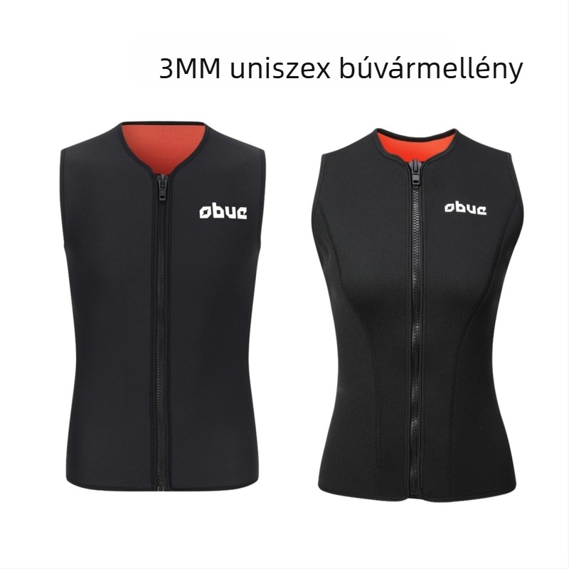 3 mm-es neoprén búvárr mellény – meleg, ujj nélküli, napvédelem