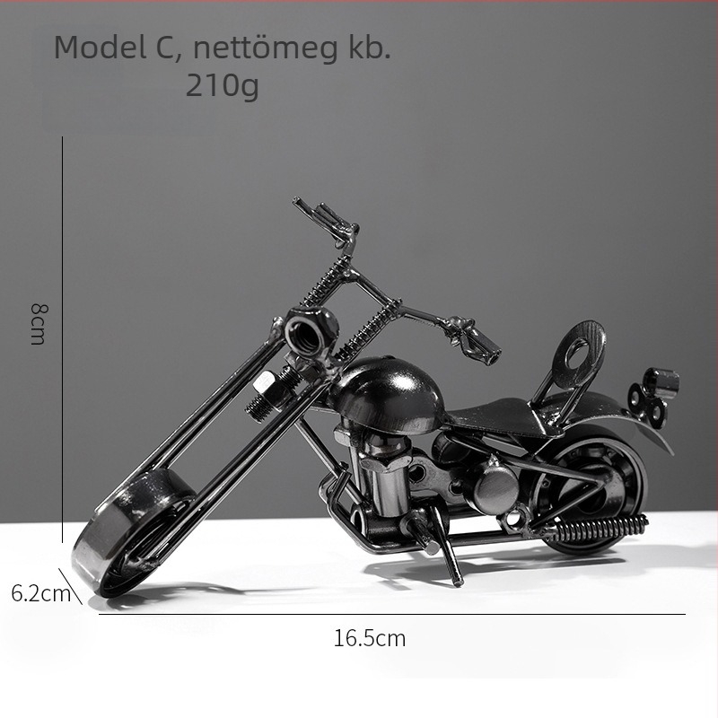 Resin motorkerékpár asztali dísz, klasszikus vintage stílus
