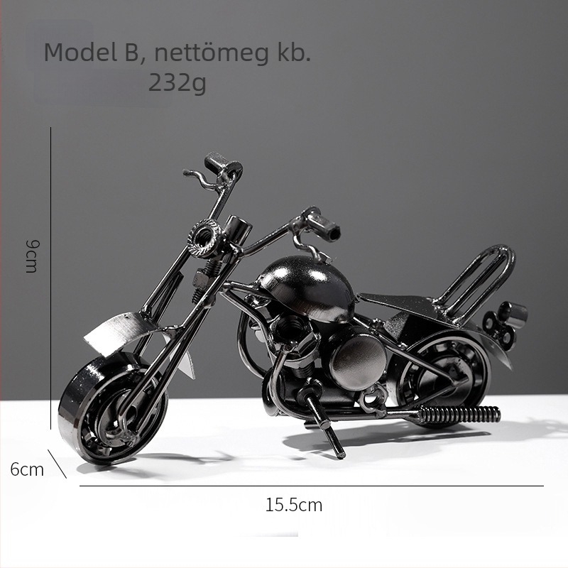Resin motorkerékpár asztali dísz, klasszikus vintage stílus