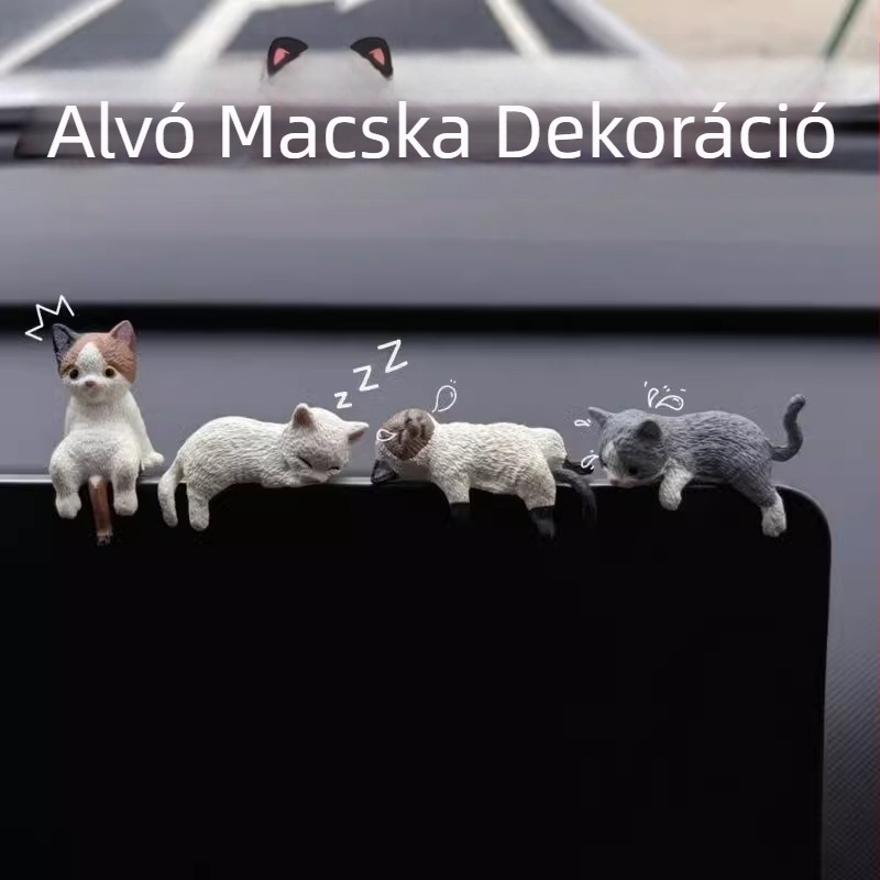 Macska autó belső dekoráció – PVC karikatúrafigura, központi konzol dekoráció