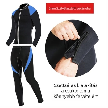 Férfi búvárneoprénruha, kamufláž mintázat, melegen tart, felnőtt, merüléshez