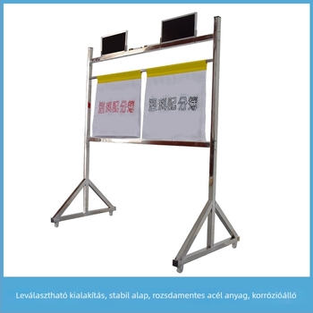 OME rozsdamentes acélból készült padlón álló scoreboard kosárlabda és futball számára flip-táblás mechanizmussal