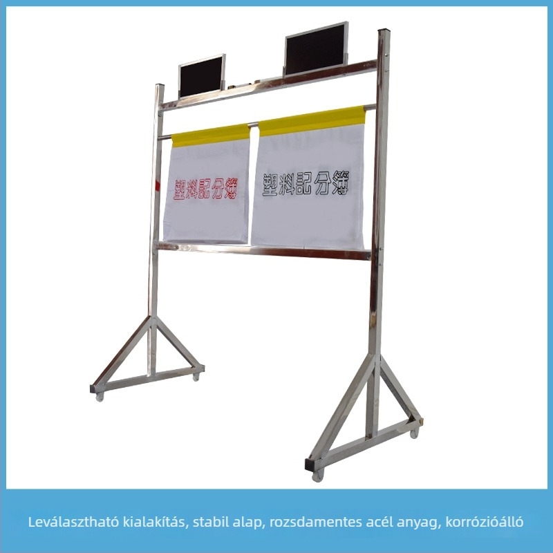 OME rozsdamentes acélból készült padlón álló scoreboard kosárlabda és futball számára flip-táblás mechanizmussal