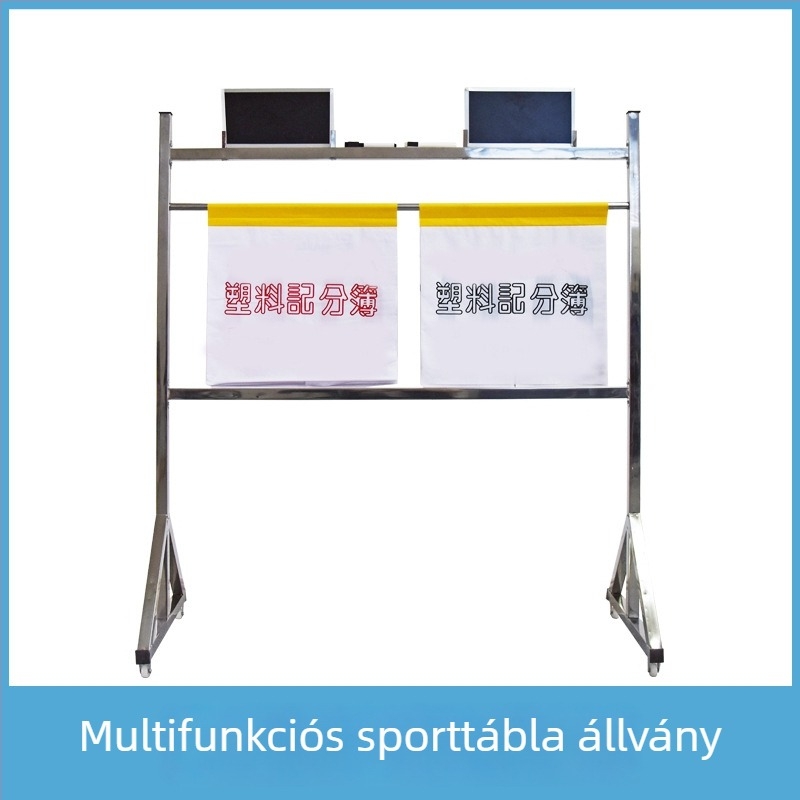 OME rozsdamentes acélból készült padlón álló scoreboard kosárlabda és futball számára flip-táblás mechanizmussal